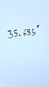 Degrees Minutes Seconds (° ' ")