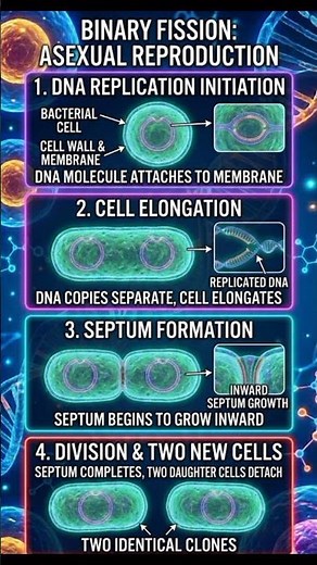 How Bacteria Reproduce (Binary Fission Explained)🦠🧬