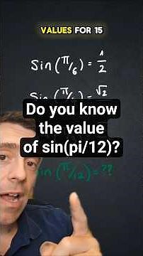 Do you know the value of sin(pi/12), the trig values of 15 degrees? #math #trigonometry #geometry