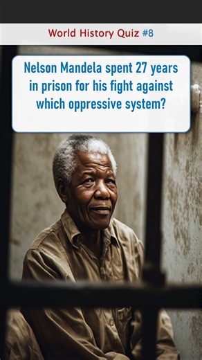 Nelson Mandela's 27 Years in Prison, Why? 🇿🇦 | South Africa History | World History Quiz