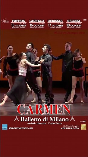 Carmen - the legendary ballet performed by the Italian theatre Balletto di Milano in Cyprus