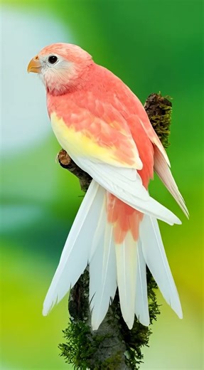 This Pink Parrot Looks Like Living Strawberry Lemonade 🦜🍓🍋 #4knature #birds #birdsong #ai