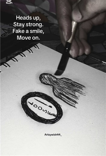 Artistic Sketch with a Positive Message