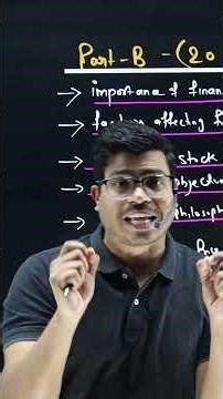 Business studies PART B bus itna karlo 20 marks fixed