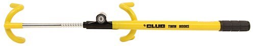 The Club Twin Hooks Vehicle Steering Wheel Lock - Chromoly Steel - Yellow Winner International Vehic