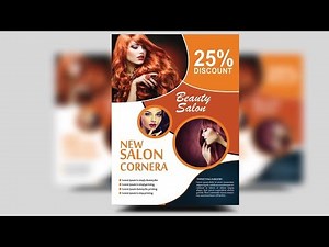 Hair Stylist Flyer design | Photoshop Tutorials