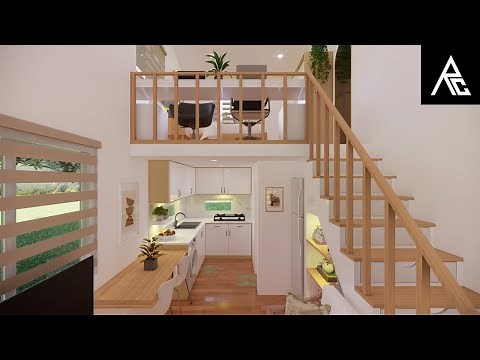 Beautiful Tiny House with Bedroom Loft Design Idea (3x6 Meters Only)