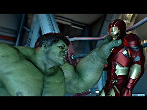 MARVEL'S AVENGERS Hulk Vs Iron Man Fight Scene (PS4 Pro) 4K Ultra HD