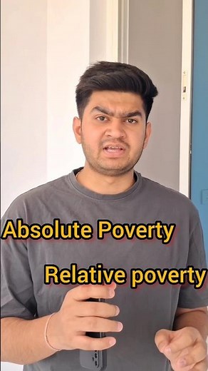 Difference between absolute poverty and relative poverty? #upsc #poverty #india #economy #knowledge