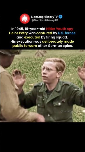 The Youngest German Spy Captured in WWII. Heinz Petry #shorts
