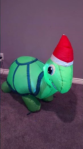 Turtle Christmas Inflatable #turtlw #christmas #christmasinflatables #inflatable #gemmy #walmart