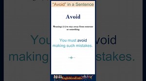 Avoid meaning Avoid in a Sentence Most common words in English shorts
