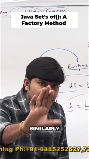 Durga Jobs on Instagram: "Set.of() is a factory method! It returns the same type of object. Came in Java 1.9. Don't worry, I'll explain more! #JavaProgramming #FactoryMethod #Java1.9 #CodingTips #TechEducation #ReelsForDevelopers"