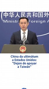 32K views · 25K reactions | China exige a EE.UU. dejar de involucrarse en Taiwán #china #eeuu #politica #taiwan #asia #internacional China reaccionó a informes de que la Administración Trump liberó 5.300 millones de dólares para financiar programas de defensa en Taiwán. | Discurso Global | Facebook