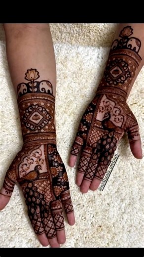 bridal front hand mehendi design for women ❤️‍🩹🥀#hennadesigns #fronthand #backhandmehndi #mehndi