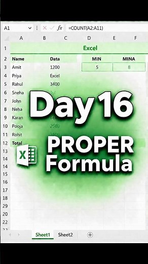 Day 16: Excel Text Cleanup in Seconds 🔥 | TRIM + PROPER Formula #excel #exceltips #datacleaning