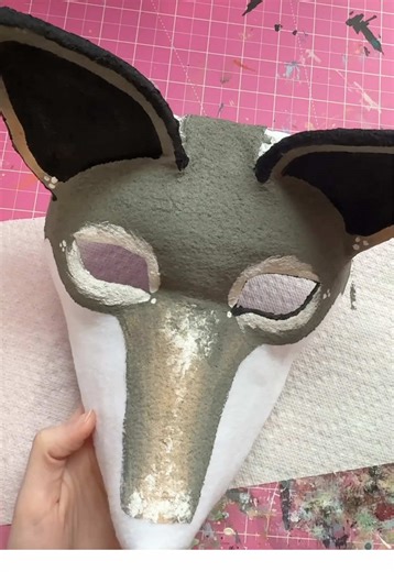 Paint a Gray Wolf Therian Mask | DIY Tutorial