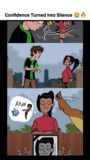 Confidence Turned into Silence 😭🔥 #ben10 #anime #memes