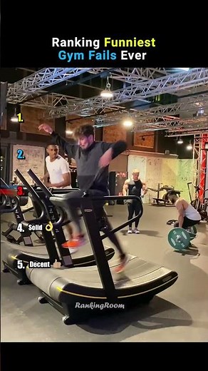 Ranking the Most Embarrassing Gym Fails 🏋️ #gym #fails #shorts