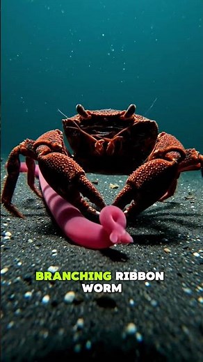 The Alien Worm That Glitches In Real Life 👾 #ribbonworm #marinebiology #deepsea #oceanlife