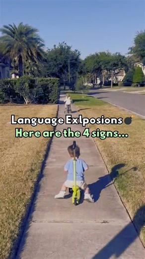 Hannah O’Driscoll | Speech Mom on Instagram: "🚀 Is your toddler going through a language explosion? A language explosion in toddlers typically occurs around 18–24 months. During this period, toddlers go from having a limited vocabulary (around 50 words) to rapidly increasing their word count—sometimes adding several new words per day! ✨ Around 24 months ✨ Language development takes off—many toddlers move from single words to short sentences and phrases. They may start using 2 word combinations,