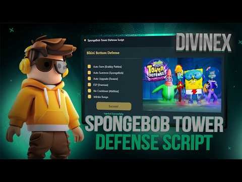 SpongeBob Tower Defense Script (PASTEBIN 2026)(AUTO UGRADE, AUTO SKIP, AUTO NEXT GAME ios/android/pc