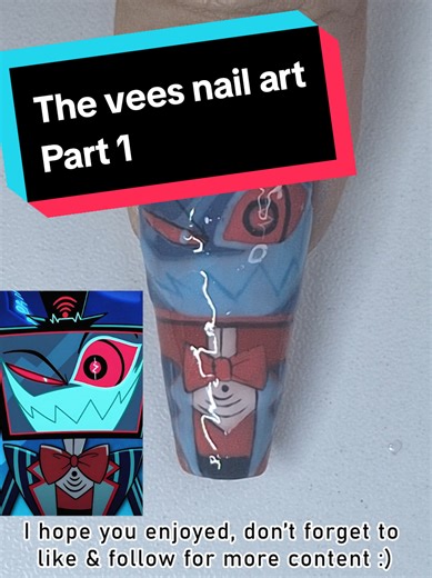 Creative Nail Art Inspired by Hazbin Hotel