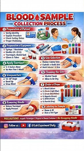 Blood Sample Collection Step by Step | Venipuncture Procedure #bloodcollection