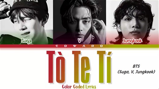 Wren Evans Tò Te Tí (Ft.BTS : SUGA, V, Jungkook) Color Coded Lyrics