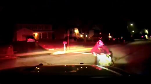 VIDEO: Dirt bike rider flees from officers after running stop sign, police say