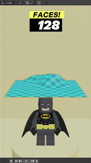 Cloth Simulation vs glass 3D #satisfying #blender3d #minecraft #batman #phisycs #shorts #animation