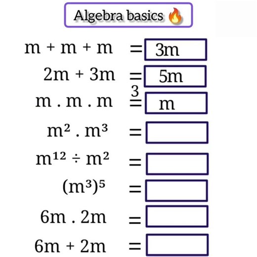 Algebra basics rules