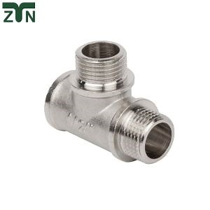 [Hot Item] 3 Way Copper Elbow T Brass Union Tee Compression Hydraulic Ferrule Hose Connector Tube Fitting