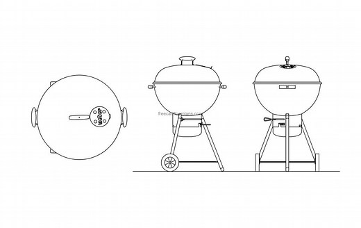 Weber BBQ - Free CAD Drawings
