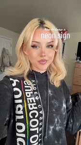 How to draw a neon sign 💙💗💙 #neon #neonsign #howto #drawingtutorial #arttutorial #learntodraw #lifehack #drawingideaseasy #drawingideas | CrescentArts