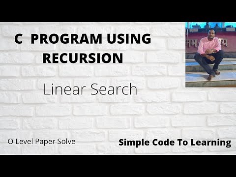 Linear Search Using Recursion In C