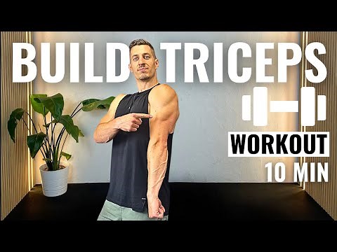 10 Min DUMBBELL TRICEP WORKOUT | Muscle Building | Follow Along
