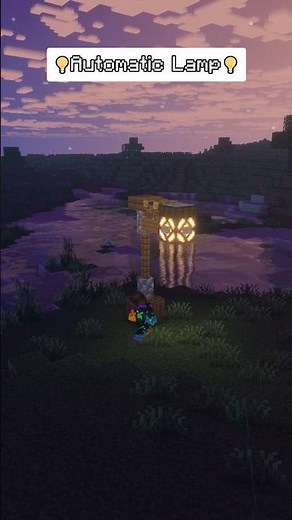How to Build an Automatic Street Lamp in Minecraft! 💡🌙