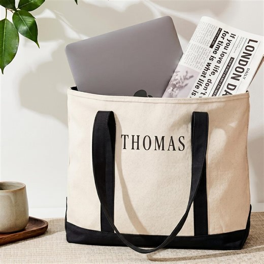 Personalized Name Tote Bag, Custom Embroidered Green Boat Tote, Minimalist Bonnie Gift, Forest Green Canvas Bag, Aesthetic Library Tote - Etsy