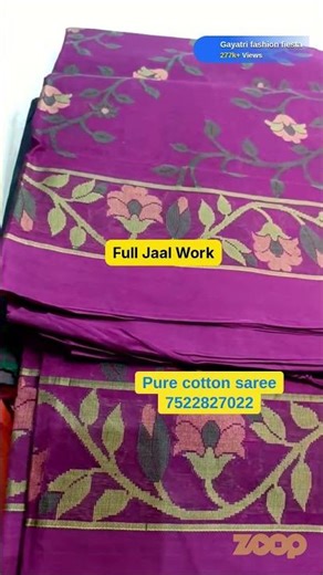 Pure Cotton Sarees with Full Jaal Work: Dekho Kitna Amazing!