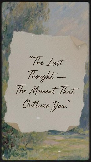 The Last Thought – The Moment That Outlives You