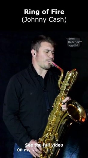Ring of Fire (Johnny Cash) | Baritone Sax Cover | Tom Fletcher #shorts #instrumental #baritonesax
