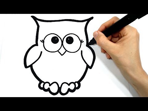 Como dibujar un búho fácil