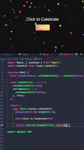 Python Confetti Celebration Effect | Graphics Magic 🎉 | React Shorts
