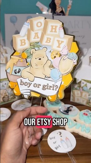Winnie The Pooh Baby Shower Ideas #babyshowerideas #caketoppertutorial #babyshowerdecorations