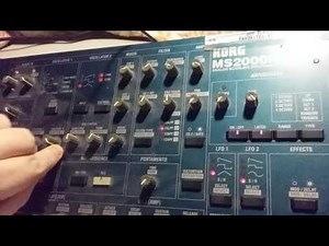 Loscha Plays his Korg MS2000r - headphone warning: Loud Piercing Sounds! Beward!