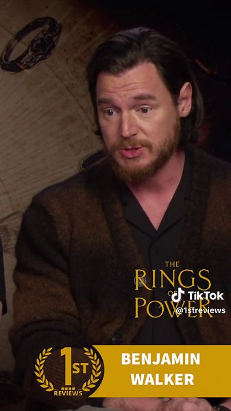 Benjamin Walker who plays Gil-Galad on THE RINGS OF POWER, discusses seeing the rings forged for first time #lotr #theringsofpower #toronto #primevideo #fyp