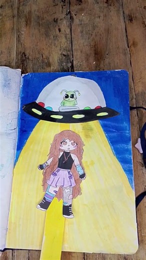 desenho de alienígena 👽💚🩵✨