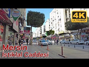 Mersin Walking Tour | Istiklal Street | 4K Turkey