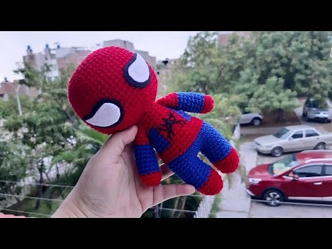 Spiderman Amigurumi Crochet Tutorial in Spanish - English Subtitles
